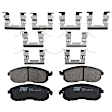 2008 Nissan Sentra - 2-Wheel Set Front Brake Disc and Pad Kit, Plain Surface, 4 Lugs, 279.91 mm, Ceramic, 2.0L 4Cyl, Includes (2) Disc and (1) Pad Set