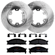 KIT-072924-4210 2-Wheel Set Front Brake Disc and Pad Kit, Plain Surface 6 Lugs 276.61 mm Semi-metallic, Includes (1) Brake Pad Set and (2) Brake Disc
