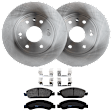 KIT-072924-421 2-Wheel Set Front Brake Disc and Pad Kit, Plain Surface 6 Lugs 329.95 mm Semi-metallic, Includes (2) Brake Disc and (1) Brake Pad Set