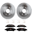 2011 GMC Sierra 1500 - Front Brake Disc and Pad Kit, Plain Surface, 6 Lugs, Ceramic