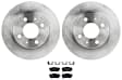 KIT-072924-4232 2-Wheel Set Front Brake Disc and Pad Kit, Plain Surface 4 Lugs 240.03 mm Semi-metallic, Includes (2) Brake Disc and (1) Brake Pad Set