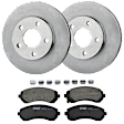 KIT-072924-4275 2-Wheel Set Front Brake Disc and Pad Kit, Plain Surface 5 Lugs 277.88 mm Ceramic FWD, Includes (1) Brake Pad Set and (2) Brake Disc