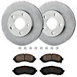 KIT-072924-4276 2-Wheel Set Front Brake Disc and Pad Kit, Plain Surface 5 Lugs 277.88 mm Ceramic FWD, Includes (1) Brake Pad Set and (2) Brake Disc