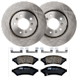 KIT-072924-4331 2-Wheel Set Front Brake Disc and Pad Kit, Plain Surface 5 Lugs 296.93 mm Ceramic, Includes (1) Brake Pad Set and (2) Brake Disc