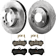 KIT-072924-4391 2-Wheel Set Front Brake Disc and Pad Kit, Plain Surface 5 Lugs 329.95 mm Semi-metallic, Includes (1) Brake Pad Set and (2) Brake Disc