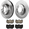 KIT-072924-4396 2-Wheel Set Front Brake Disc and Pad Kit, Plain Surface 5 Lugs 329.95 mm Semi-metallic, Includes (1) Brake Pad Set and (2) Brake Disc