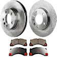 KIT-072924-4400 2-Wheel Set Front Brake Disc and Pad Kit, Plain Surface 5 Lugs 329.95 mm Semi-metallic, Includes (1) Brake Pad Set and (2) Brake Disc