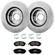 KIT-072924-4430 2-Wheel Set Front Brake Disc and Pad Kit, Plain Surface 5 Lugs 276.86 mm Ceramic, Includes (1) Brake Pad Set and (2) Brake Disc