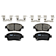 2006 Scion xA - 4-Piece Kit Front Brake Disc and Pad Kit, Cross-drilled and Slotted, 4 Lugs, Ceramic, 1.5L 4Cyl,  Includes (2) Brake Disc and (1) Brake Pad Set