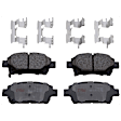 2006 Scion xA - 4-Piece Kit Front Brake Disc and Pad Kit, Cross-drilled and Slotted, 4 Lugs, Ceramic, 1.5L 4Cyl,  Includes (2) Brake Disc and (1) Brake Pad Set