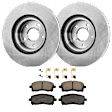 KIT-072924-4489 2-Wheel Set Front Brake Disc and Pad Kit, Plain Surface 5 Lugs 276.86 mm Ceramic, Includes (1) Brake Pad Set and (2) Brake Disc