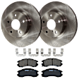 KIT-072924-4506 2-Wheel Set Front Brake Disc and Pad Kit, Plain Surface 5 Lugs 260.1 mm Ceramic, Includes (2) Brake Disc and (1) Brake Pad Set