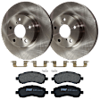 KIT-072924-4508 2-Wheel Set Front Brake Disc and Pad Kit, Plain Surface 5 Lugs 260.1 mm Ceramic, Includes (2) Brake Disc and (1) Brake Pad Set