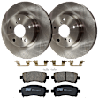 KIT-072924-4510 2-Wheel Set Front Brake Disc and Pad Kit, Plain Surface 5 Lugs 260.1 mm Ceramic, Includes (2) Brake Disc and (1) Brake Pad Set