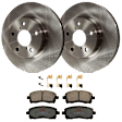 KIT-072924-4511 2-Wheel Set Front Brake Disc and Pad Kit, Plain Surface 5 Lugs 260.1 mm Ceramic, Includes (2) Brake Disc and (1) Brake Pad Set