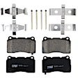 KIT-072924-4524 2-Wheel Set Front Brake Disc and Pad Kit, Cross-drilled and Slotted 5 Lugs 276.86 mm Ceramic, Includes (1) Brake Pad Set and (2) Brake Disc