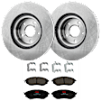 KIT-072924-4547 2-Wheel Set Front Brake Disc and Pad Kit, Plain Surface 5 Lugs 276.86 mm Semi-metallic, Includes (1) Brake Pad Set and (2) Brake Disc
