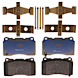 KIT-072924-4570 2-Wheel Set Front Brake Disc and Pad Kit, Plain Surface 5 Lugs 355 mm Semi-metallic, Includes (1) Brake Pad Set and (2) Brake Disc