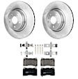 KIT-072924-4571 2-Wheel Set Front Brake Disc and Pad Kit, Plain Surface 5 Lugs 355 mm Ceramic, Includes (1) Brake Pad Set and (2) Brake Disc