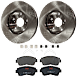 KIT-072924-4578 2-Wheel Set Front Brake Disc and Pad Kit, Plain Surface 5 Lugs 275.08 mm Ceramic, Includes (2) Brake Disc and (1) Brake Pad Set