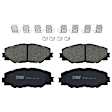 2008 Toyota RAV4 - 2-Wheel Set Front Brake Disc and Pad Kit, Plain Surface, 5 Lugs, 275.08 mm, Ceramic, For Models Without 3rd Row Seat, 2.4L 4Cyl, Includes (2) Disc and (1) Pad Set