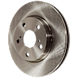2008 Toyota RAV4 - 2-Wheel Set Front Brake Disc and Pad Kit, Plain Surface, 5 Lugs, 275.08 mm, Ceramic, For Models Without 3rd Row Seat, 2.4L 4Cyl, Includes (2) Disc and (1) Pad Set