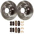 KIT-072924-4742 2-Wheel Set Rear Brake Disc and Pad Kit, Plain Surface 5 Lugs 279.91 mm Semi-metallic, Includes (1) Brake Pad Set and (2) Brake Disc