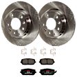 KIT-072924-4743 2-Wheel Set Rear Brake Disc and Pad Kit, Plain Surface 5 Lugs 279.91 mm Semi-metallic, Includes (1) Brake Pad Set and (2) Brake Disc