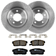 KIT-072924-4749 2-Wheel Set Rear Brake Disc and Pad Kit, Plain Surface 5 Lugs 300.99 mm Ceramic, Includes (2) Brake Disc and (1) Brake Pad Set