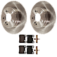 KIT-072924-4752 2-Wheel Set Rear Brake Disc and Pad Kit, Plain Surface 5 Lugs 277.88 mm Semi-metallic, Includes (2) Brake Disc and (1) Brake Pad Set