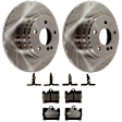 KIT-072924-4763 2-Wheel Set Rear Brake Disc and Pad Kit, Plain Surface 5 Lugs 290.07 mm Semi-metallic, Includes (2) Disc and (1) Pad Set