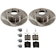 KIT-072924-4767 2-Wheel Set Rear Brake Disc and Pad Kit, Plain Surface 5 Lugs 290.07 mm Semi-metallic, Includes (2) Disc and (1) Pad Set