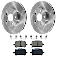 KIT-072924-477 2-Wheel Set Front Brake Disc and Pad Kit, Plain Surface 5 Lugs 276 mm Ceramic, Includes (1) Brake Pad Set and (2) Brake Disc
