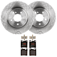 KIT-072924-4788 2-Wheel Set Rear Brake Disc and Pad Kit, Plain Surface 5 Lugs 299.97 mm Semi-metallic, Includes (1) Brake Pad Set and (2) Brake Disc