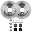 KIT-072924-4790 2-Wheel Set Rear Brake Disc and Pad Kit, Plain Surface 5 Lugs 299.97 mm Semi-metallic, Includes (1) Brake Pad Set and (2) Brake Disc