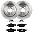 KIT-072924-4806 2-Wheel Set Rear Brake Disc and Pad Kit, Plain Surface 5 Lugs 299.97 mm Semi-metallic, Includes (2) Brake Disc and (1) Brake Pad Set