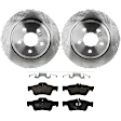 KIT-072924-4829 2-Wheel Set Rear Brake Disc and Pad Kit, Plain Surface 5 Lugs 299.97 mm Semi-metallic, Includes (2) Brake Disc and (1) Brake Pad Set