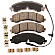 KIT-072924-483 4-Wheel Set Front and Rear Brake Disc and Pad Kit, Plain Surface 8 Lugs 355.09 mm Ceramic, Includes (2) Brake Disc and (1) Brake Pad Set