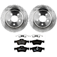 KIT-072924-4843 2-Wheel Set Rear Brake Disc and Pad Kit, Plain Surface 5 Lugs 299.97 mm Semi-metallic, Includes (2) Brake Disc and (1) Brake Pad Set