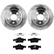 KIT-072924-4844 2-Wheel Set Rear Brake Disc and Pad Kit, Plain Surface 5 Lugs 299.97 mm Semi-metallic, Includes (2) Brake Disc and (1) Brake Pad Set