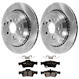 KIT-072924-4860 2-Wheel Set Rear Brake Disc and Pad Kit, Plain Surface 5 Lugs 329.95 mm Semi-metallic, Includes (1) Brake Pad Set and (2) Brake Disc