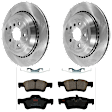 KIT-072924-4861 2-Wheel Set Rear Brake Disc and Pad Kit, Plain Surface 5 Lugs 329.95 mm Semi-metallic, Includes (1) Brake Pad Set and (2) Brake Disc