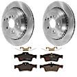 KIT-072924-4863 2-Wheel Set Rear Brake Disc and Pad Kit, Plain Surface 5 Lugs 329.95 mm Ceramic, Includes (1) Brake Pad Set and (2) Brake Disc