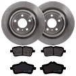 KIT-072924-4865 Rear Brake Disc and Pad Kit, Plain Surface 5 Lugs Semi-metallic