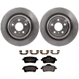 KIT-072924-4882 Rear Brake Disc and Pad Kit, Plain Surface 5 Lugs Ceramic