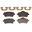 KIT-072924-4882 Rear Brake Disc and Pad Kit, Plain Surface 5 Lugs Ceramic