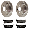 KIT-072924-4891 2-Wheel Set Rear Brake Disc and Pad Kit, Plain Surface 5 Lugs 284.99 mm Semi-metallic, Includes (2) Disc and (1) Pad Set