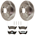 KIT-072924-4893 2-Wheel Set Rear Brake Disc and Pad Kit, Plain Surface 5 Lugs 284.99 mm Semi-metallic, Includes (2) Disc and (1) Pad Set