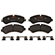 KIT-072924-4942 2-Wheel Set Rear Brake Disc and Pad Kit, Plain Surface 6 Lugs 303.28 mm Semi-metallic, Includes (2) Brake Disc and (1) Brake Pad Set