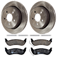 KIT-072924-4943 2-Wheel Set Rear Brake Disc and Pad Kit, Plain Surface 5 Lugs 294.89 mm Ceramic, Includes (1) Brake Pad Set and (2) Brake Disc